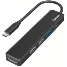 Hama USB-C-Hub, Multiport, 5 Ports, 3x USB-A, USB-C, HDMI