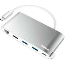 Hama USB-C-Hub, Multiport, 8 Ports, 3x USB-A, 2x USB-C, VGA, HDMI
